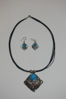 Conjunto rombo azul
