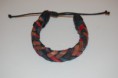 Pulsera hombre cuero azul, marrón y rojo