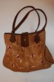 Bolso marrón antelina bordado